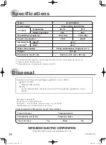 Preview for 24 page of Mitsubishi Electric MJ-E100AR-H Instruction Manual