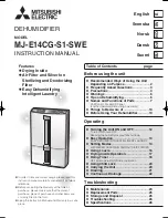 Mitsubishi Electric MJ-E14CG-S1-SWE Instruction Manual preview