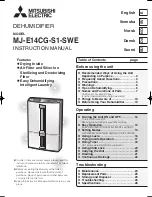 Предварительный просмотр 1 страницы Mitsubishi Electric MJ-E14CG-S1-SWE Instruction Manual