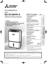 Preview for 1 page of Mitsubishi Electric MJ-EV38HR-A Instruction Manual