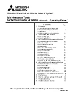 Preview for 1 page of Mitsubishi Electric MN Converter Operating Manual