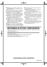 Preview for 12 page of Mitsubishi Electric MR-18PA Series Operating Instructions Manual