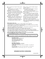 Предварительный просмотр 12 страницы Mitsubishi Electric MR-385EK Operating Instructions Manual