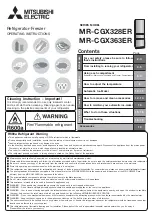 Предварительный просмотр 1 страницы Mitsubishi Electric MR-CGX328ER Operating Instructions Manual