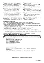 Предварительный просмотр 20 страницы Mitsubishi Electric MR-CGX328ER Operating Instructions Manual