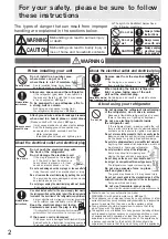 Preview for 2 page of Mitsubishi Electric MR-CGX370EP Series Operating Instructions Manual