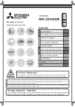 Preview for 1 page of Mitsubishi Electric MR-CX306EM Operating Instructions Manual