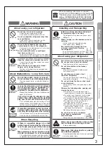 Preview for 3 page of Mitsubishi Electric MR-CX35EN Operating Instructions Manual