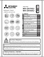 Preview for 1 page of Mitsubishi Electric MR-CX370EJ Operating Instructions Manual