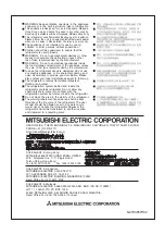 Предварительный просмотр 11 страницы Mitsubishi Electric MR-FC25EP Operating Instructions Manual