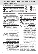 Preview for 2 page of Mitsubishi Electric MR-LA580ER Series Operating Instructions Manual