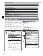 Предварительный просмотр 2 страницы Mitsubishi Electric Mr. Slim MFZ-KA09NA Operating Instructions Manual