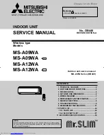 Mitsubishi Electric Mr. Slim MS-A09WA Service Manual preview