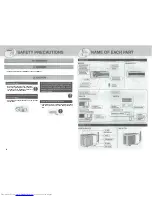 Предварительный просмотр 4 страницы Mitsubishi Electric Mr. Slim MS09TW Operating Instructions Manual