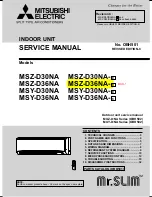 Mitsubishi Electric Mr.Slim MSY-D30NA Service Manual предпросмотр