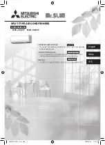 Предварительный просмотр 1 страницы Mitsubishi Electric Mr. SLIM MSY-JS18VF Operating Instructions Manual