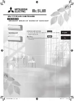 Предварительный просмотр 1 страницы Mitsubishi Electric Mr.SLIM MSY-KS09VF Operating Instructions Manual