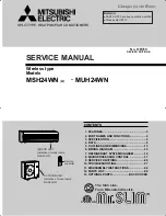 Mitsubishi Electric Mr.Slim MUH24WN Service Manual preview