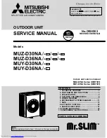 Mitsubishi Electric Mr. Slim MUY-D30NA Service Manual предпросмотр