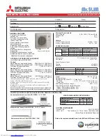 Предварительный просмотр 1 страницы Mitsubishi Electric Mr. Slim MXZ-3A30NA Specifications