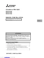 Предварительный просмотр 11 страницы Mitsubishi Electric Mr. Slim MXZ-3B24NA Installation Manual