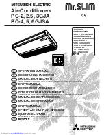 Mitsubishi Electric Mr. SLIM PC-2.5GJA Operation Manual предпросмотр