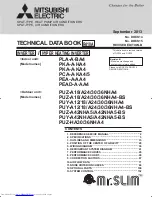 Предварительный просмотр 1 страницы Mitsubishi Electric Mr.Slim PCA-A-KA4 Technical Data Manual