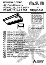 Предварительный просмотр 1 страницы Mitsubishi Electric Mr.SLIM PCA-P2.5GA Installation Manual