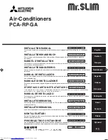 Предварительный просмотр 1 страницы Mitsubishi Electric Mr. Slim PCA-RP-GA Installation Manual