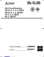 Предварительный просмотр 1 страницы Mitsubishi Electric Mr.SLIM PE-3EAK Installation Manual