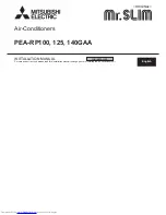 Mitsubishi Electric Mr.Slim PEA-RP100 Installation Manual предпросмотр