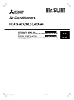 Mitsubishi Electric Mr.SLIM PEAD- 30AA4 Installation Manual предпросмотр