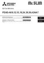 Preview for 1 page of Mitsubishi Electric Mr. Slim PEAD-A09AA7 Operation Manual