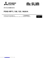 Mitsubishi Electric Mr.Slim PEAD-RP100JAA Installation Manual предпросмотр