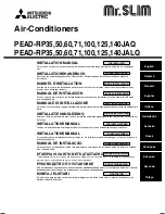 Mitsubishi Electric Mr.Slim PEAD-RP100JALQ Installation Manual preview