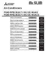 Preview for 1 page of Mitsubishi Electric Mr. SLIM PEAD-RP60JAL Installation Manual