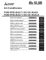 Mitsubishi Electric Mr. SLIM PEAD-RP60JAL Installation Manual предпросмотр