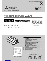 Mitsubishi Electric Mr.SLIM PED-2.5EJA1.UK Technical & Service Manual предпросмотр