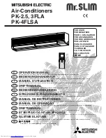 Mitsubishi Electric Mr. Slim PK-2.5FLA Operation Manual preview