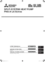 Preview for 1 page of Mitsubishi Electric Mr.SLIM PKA-A-LA Series Operation Manual