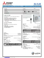 Mitsubishi Electric Mr.Slim pKa-a36Kal Submittal Data предпросмотр