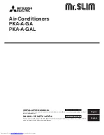 Mitsubishi Electric Mr.Slim PKA-AA GA Installation Manual preview