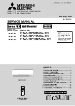 Mitsubishi Electric Mr. Slim PKA-RP100KAL Service Manual предпросмотр