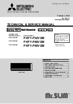 Mitsubishi Electric Mr.Slim PKFY-P32VGM Technical & Service Manual предпросмотр