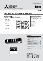 Предварительный просмотр 1 страницы Mitsubishi Electric Mr.SLIM PKH-1.6FKA Technical & Service Manual