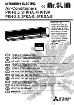 Предварительный просмотр 1 страницы Mitsubishi Electric Mr. Slim PKH-2.5 3FKA-E Installation Manual