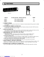 Предварительный просмотр 2 страницы Mitsubishi Electric Mr.Slim PKH18FL Technical & Service Manual