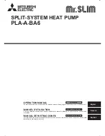 Preview for 1 page of Mitsubishi Electric Mr.SLIM PLA-A-BA6 Operation Manual