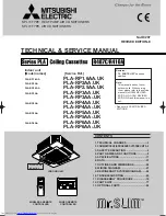 Mitsubishi Electric Mr.Slim PLA-RP3AA Service Manual предпросмотр