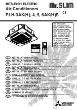 Mitsubishi Electric mr.slim PLH-3AKHS Installation Manual предпросмотр